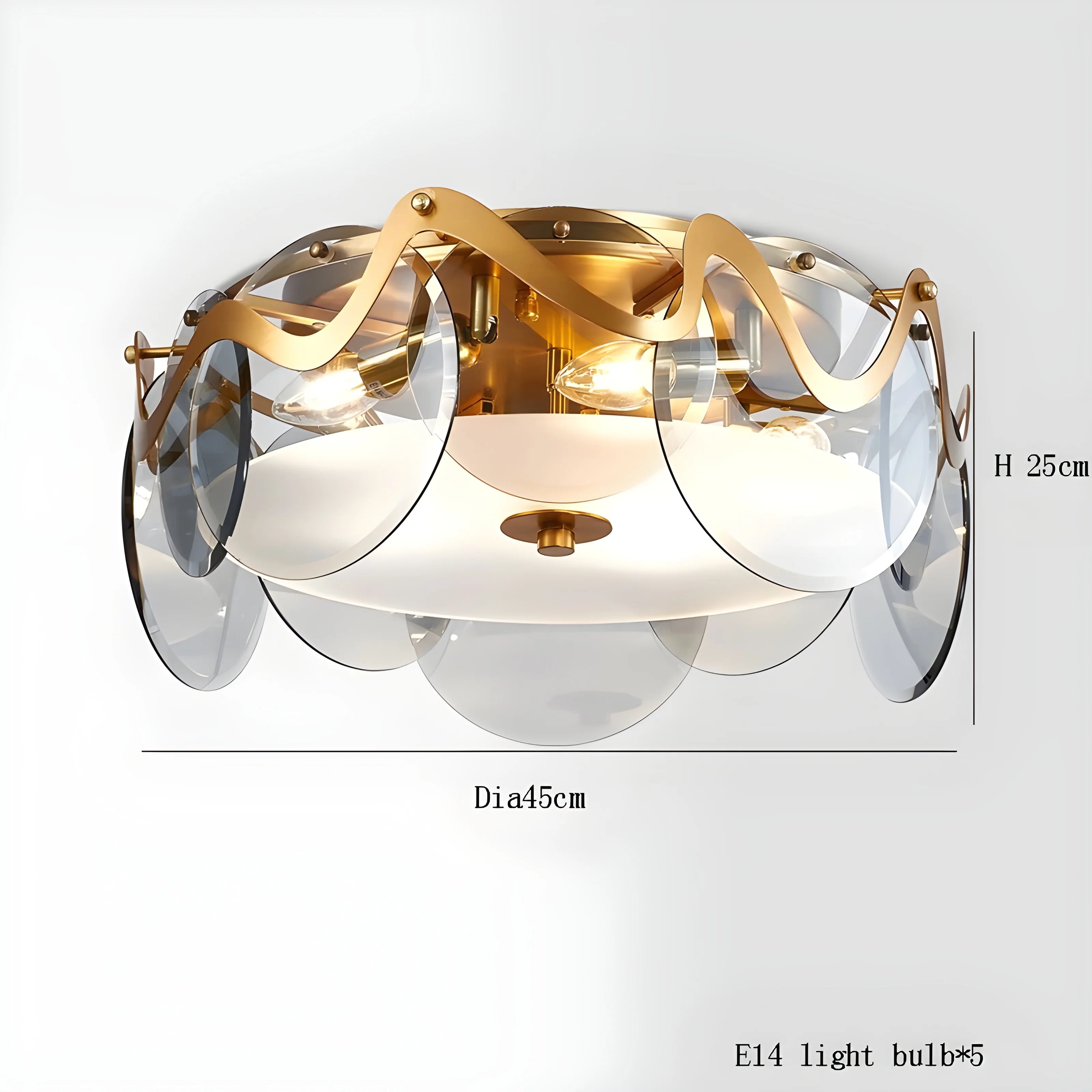 Acerra | Modern Drum Glass Ceiling LED Chandelier