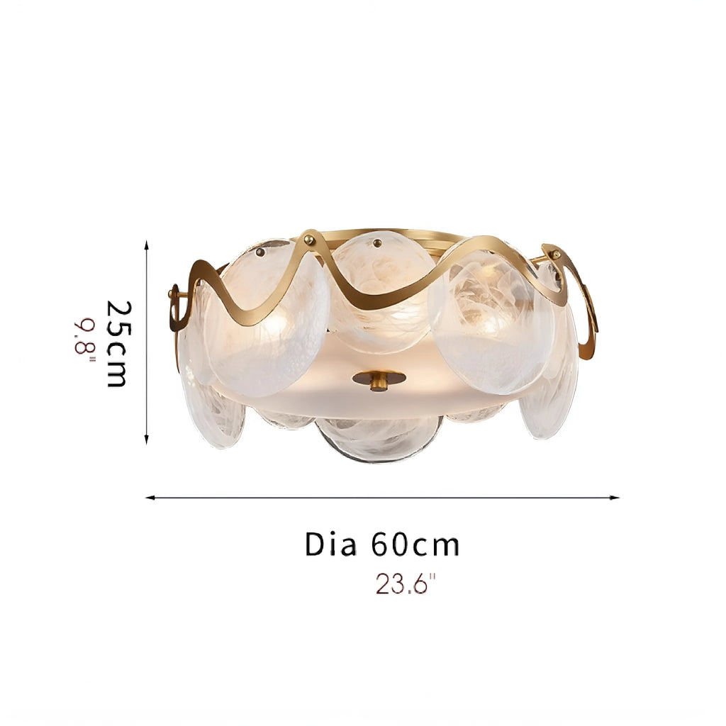 Acerra | Modern Drum Glass Ceiling LED Chandelier