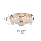 Acerra | Modern Drum Glass Ceiling LED Chandelier