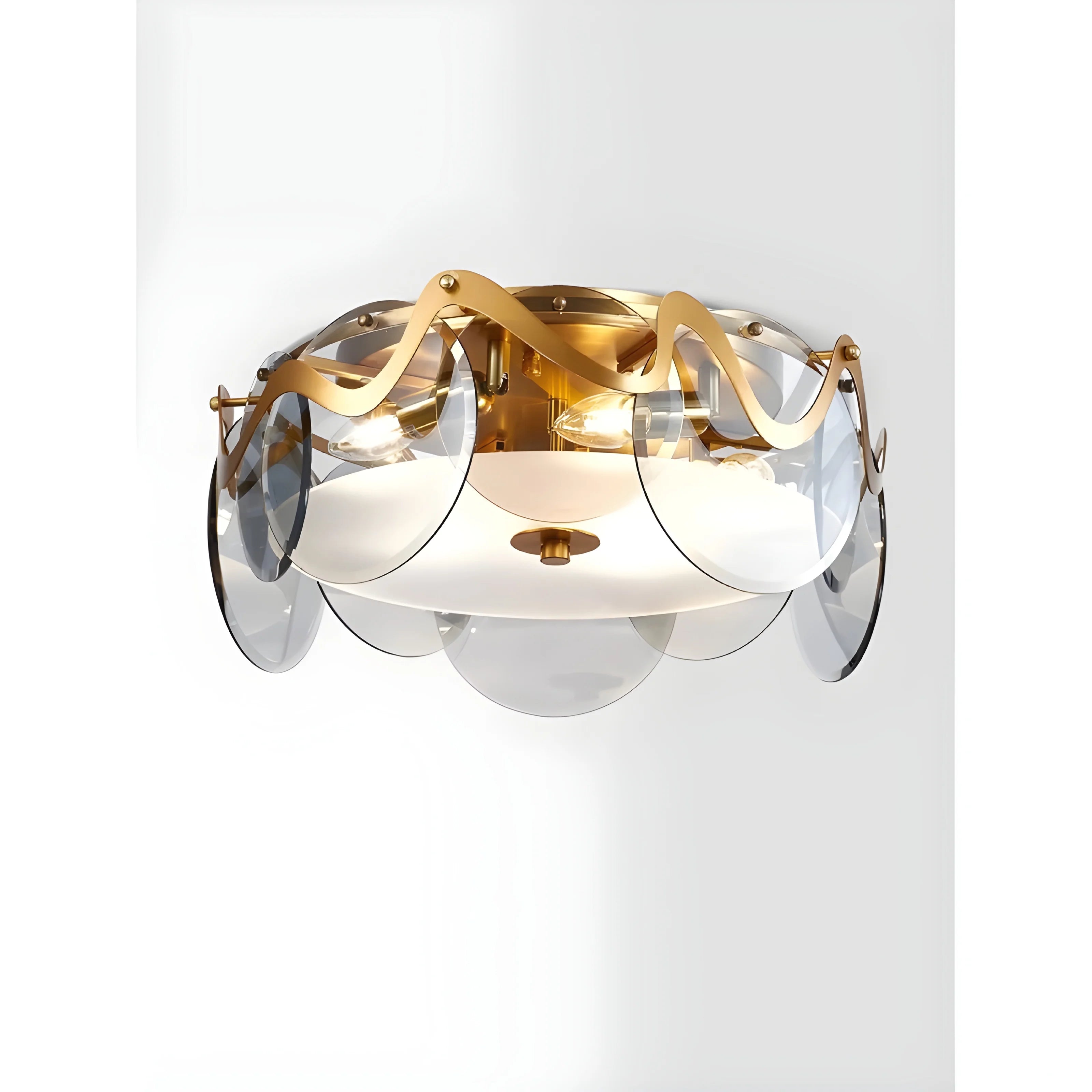 Acerra | Modern Drum Glass Ceiling LED Chandelier