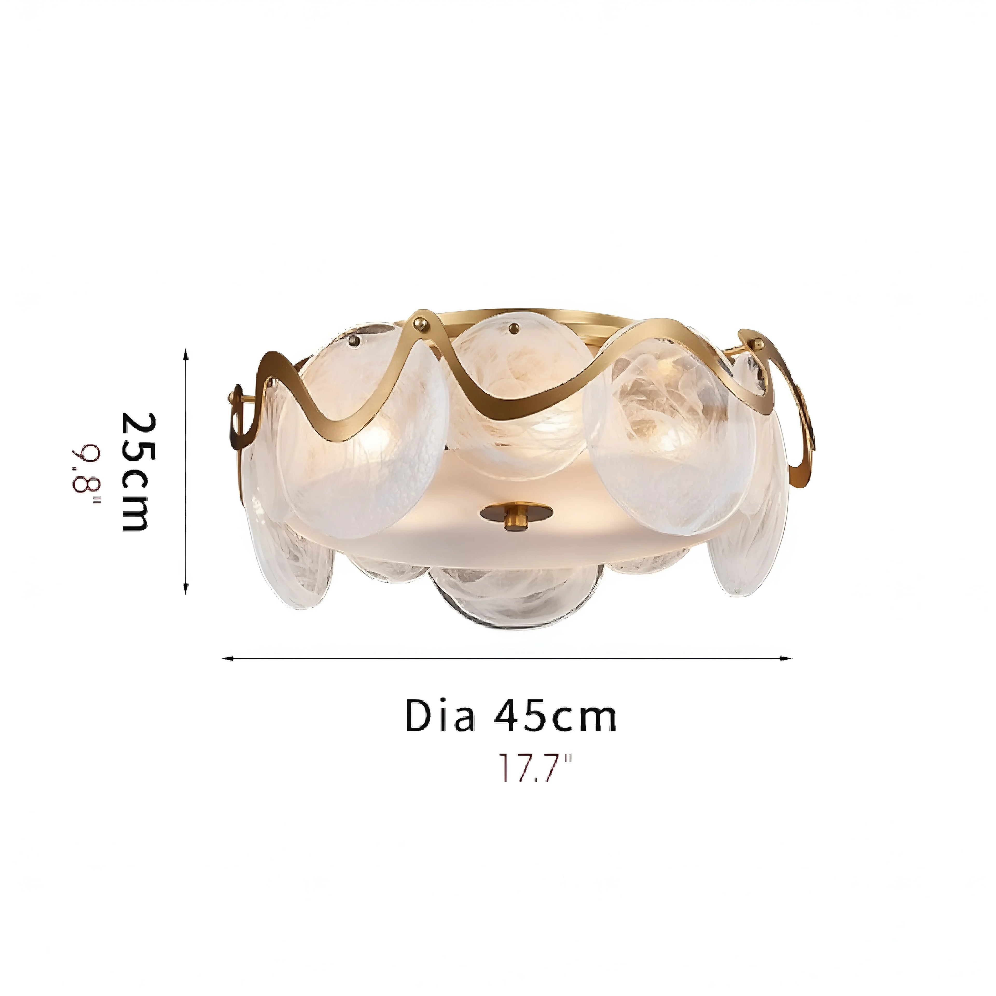 Acerra | Modern Drum Glass Ceiling LED Chandelier