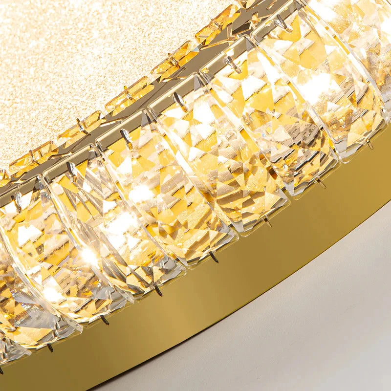 Aci Castello | Modern Round LED Crystal Ceiling Chandelier