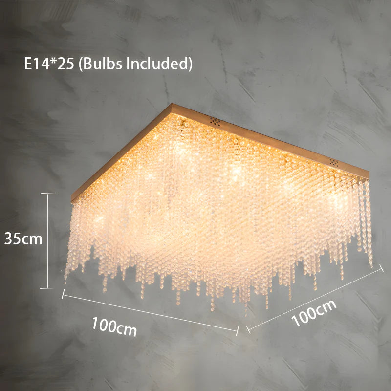 Aci Catena | Modern Square LED Ceiling Chandelier