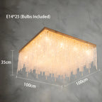 Aci Catena | Modern Square LED Ceiling Chandelier