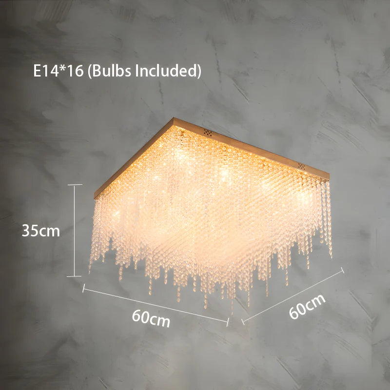 Aci Catena | Modern Square LED Ceiling Chandelier