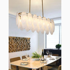 Acquacanina | Luxury Rectangle Gold Glass Modern Chandelier
