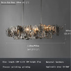 Acquanegra Cremonese | Postmodern Grey/Gold Metal Art Rectangle Chandelier