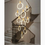 Acquasparta | Luxury Modern Pendant Gold Rings Chandelier