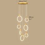 Acquasparta | Luxury Modern Pendant Gold Rings Chandelier