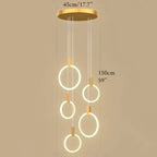 Acquasparta | Luxury Modern Pendant Gold Rings Chandelier
