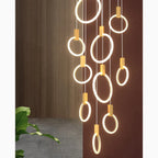 Acquasparta | Luxury Modern Pendant Gold Rings Chandelier