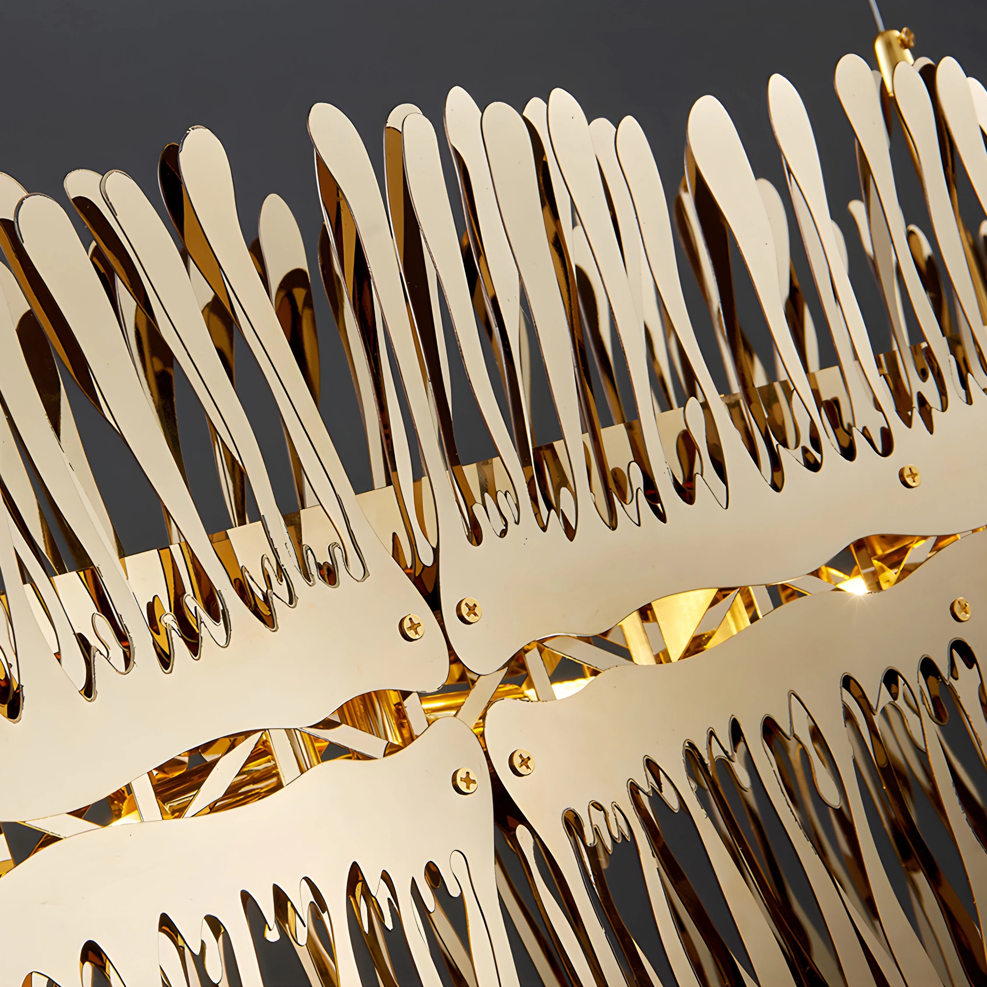 Acquaviva delle Fonti | Modern Creative Golden LED Сhandelier for Dining Room