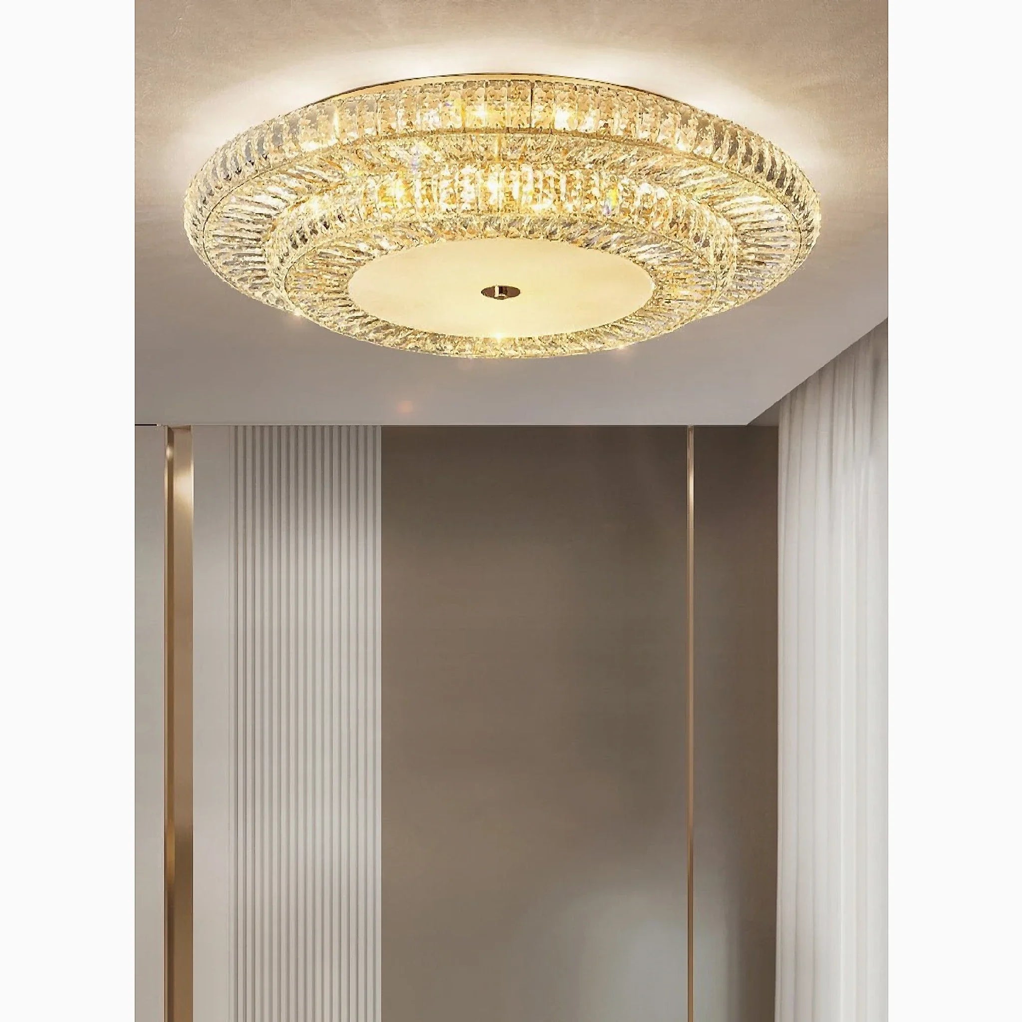 Acqui Terme | Modern Round LED Crystal Ceiling Chandelier