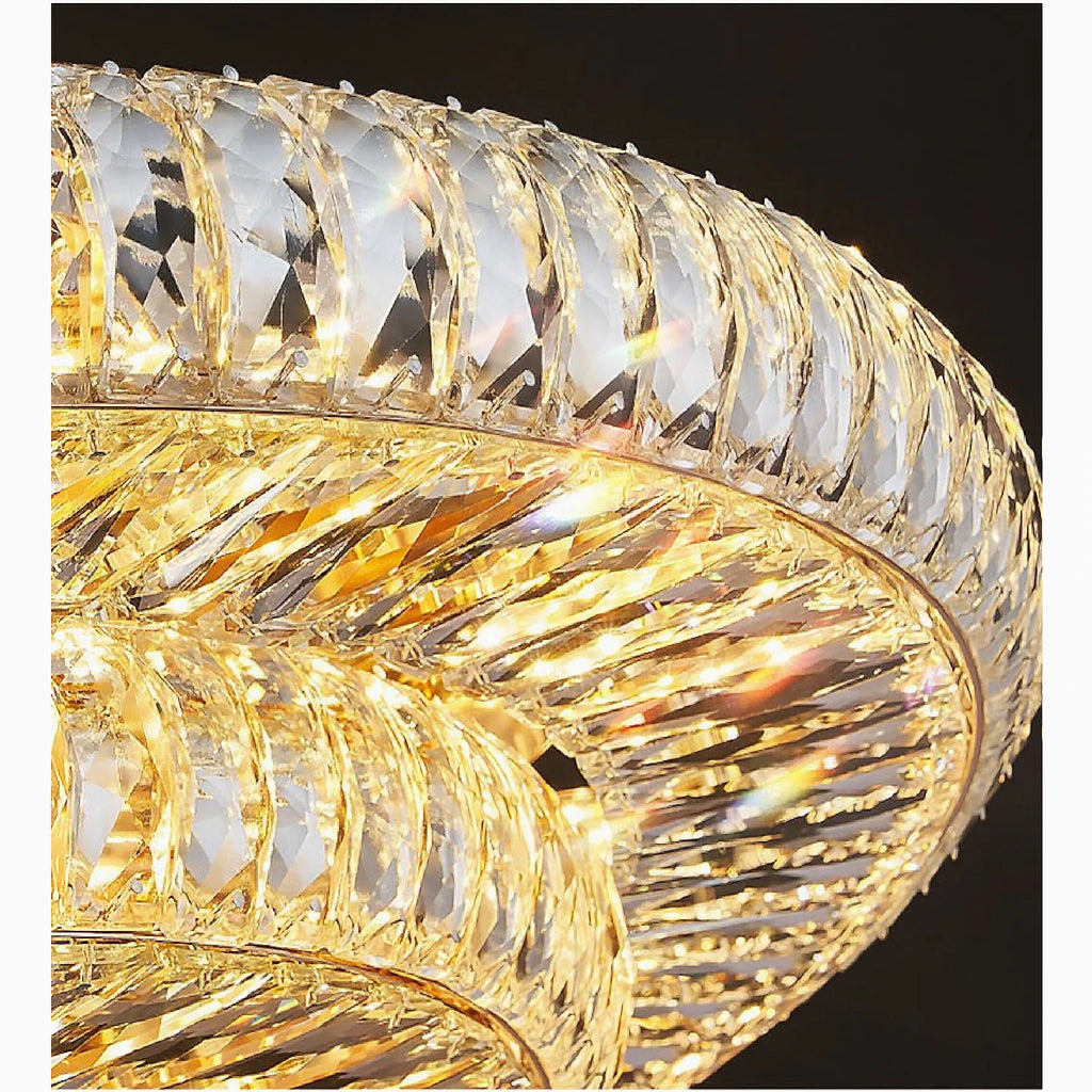 Acqui Terme | Modern Round LED Crystal Ceiling Chandelier
