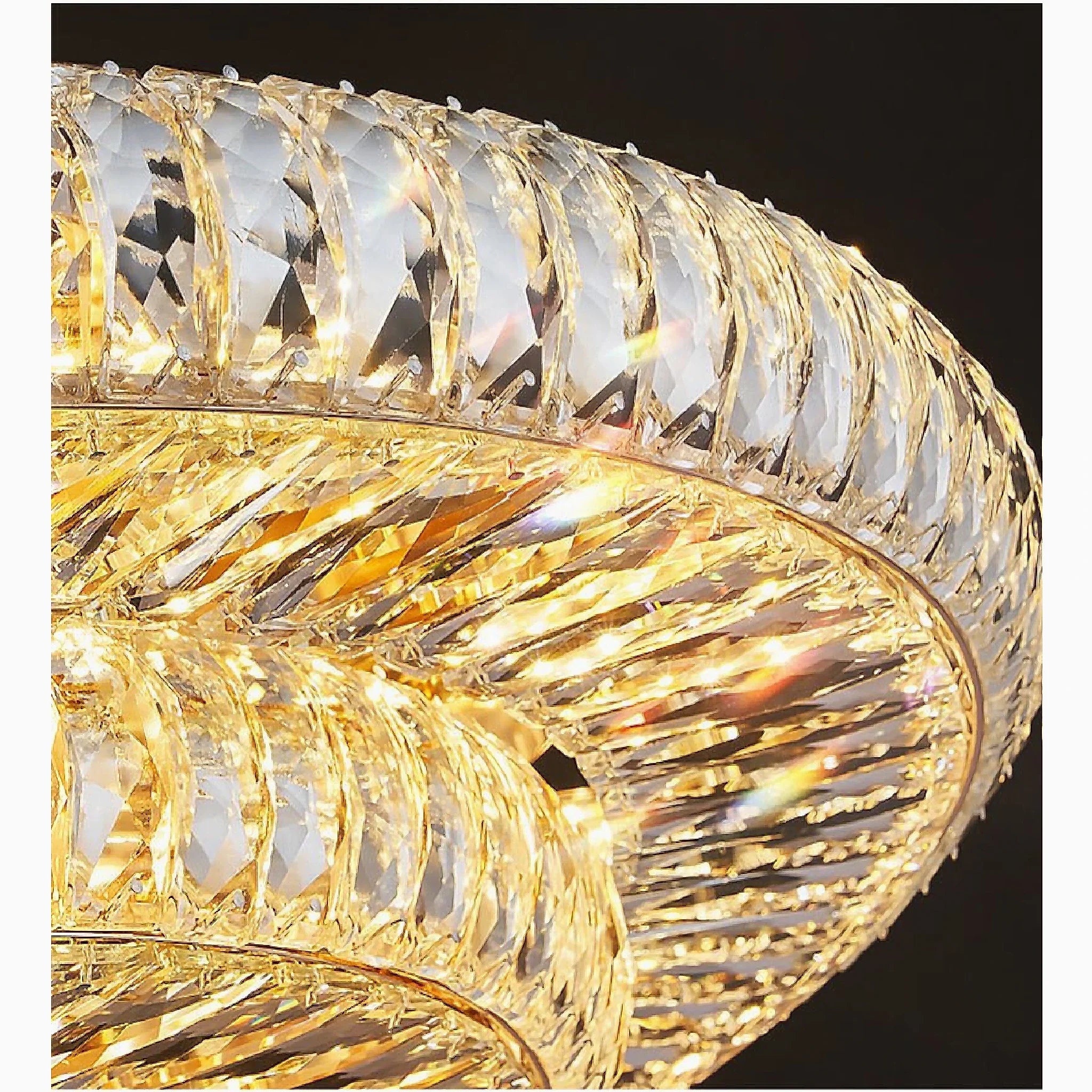 Acqui Terme | Modern Round LED Crystal Ceiling Chandelier