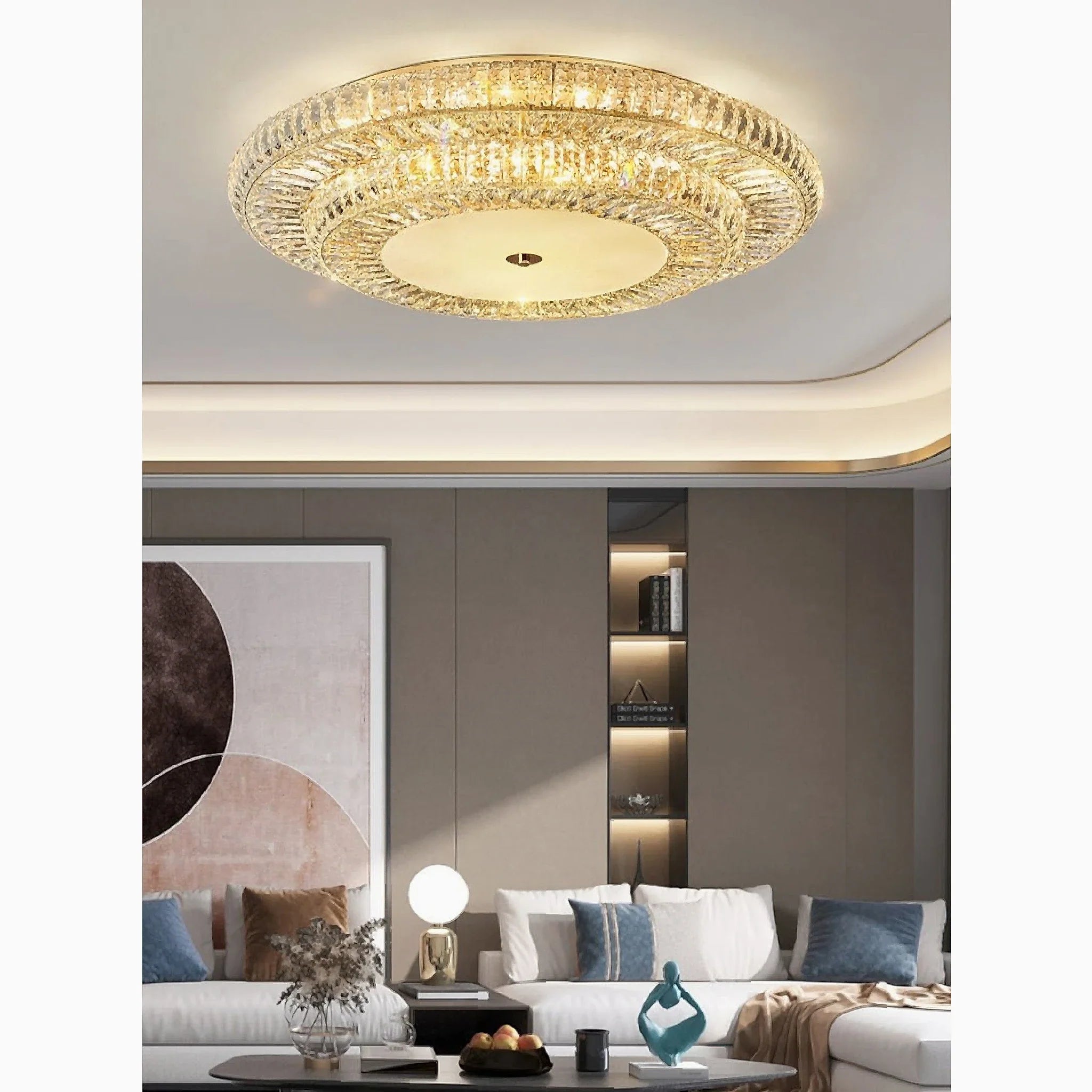 Acqui Terme | Modern Round LED Crystal Ceiling Chandelier