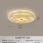 Acqui Terme | Modern Round LED Crystal Ceiling Chandelier