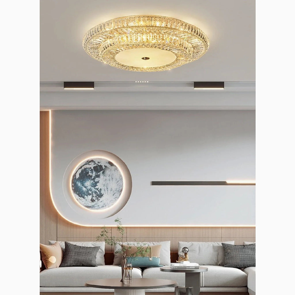 Acqui Terme | Modern Round LED Crystal Ceiling Chandelier