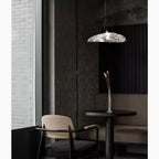 Adelboden | Silver Glass Chandelier For Dining Room