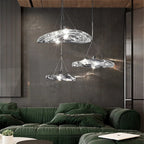 Adelboden | Silver Glass Chandelier For Dining Room
