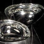 Adelboden | Silver Glass Chandelier For Dining Room