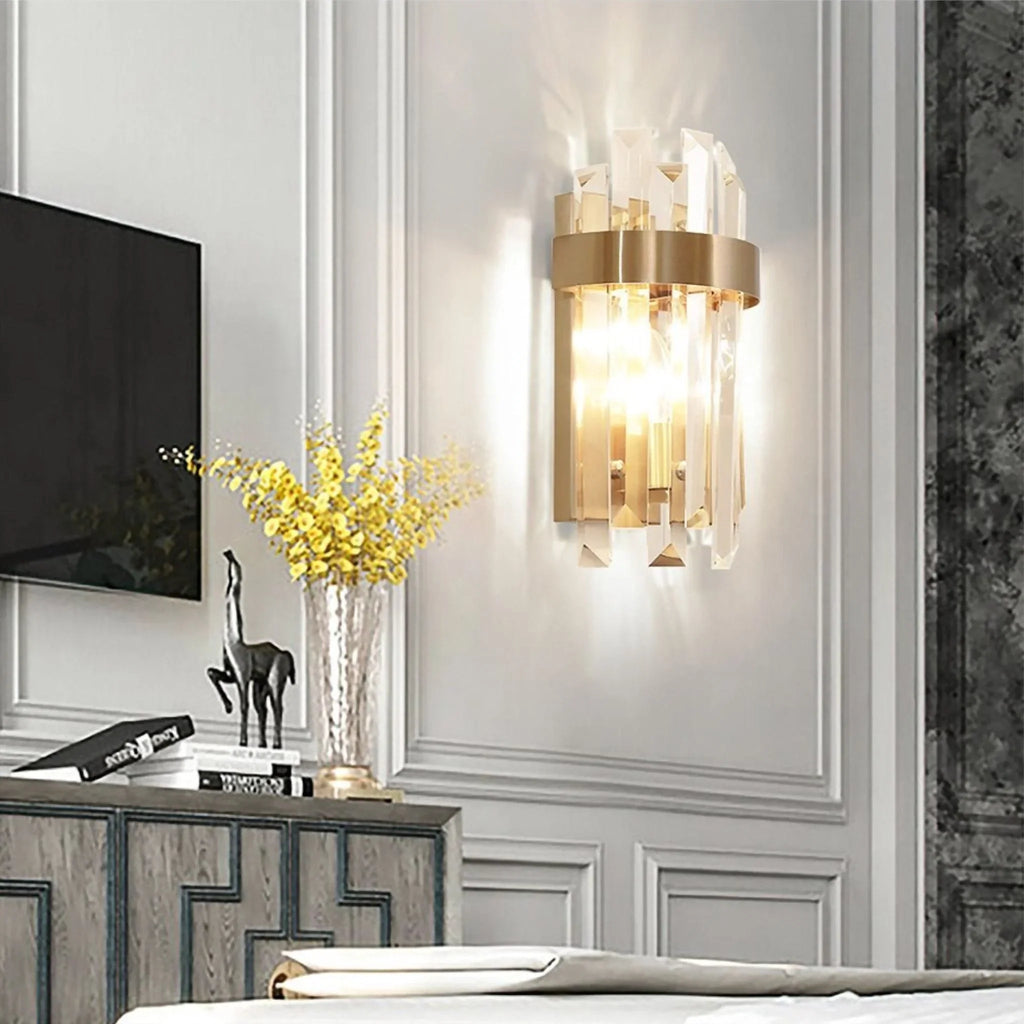 Adige | Gold Crystal Wall Lamp