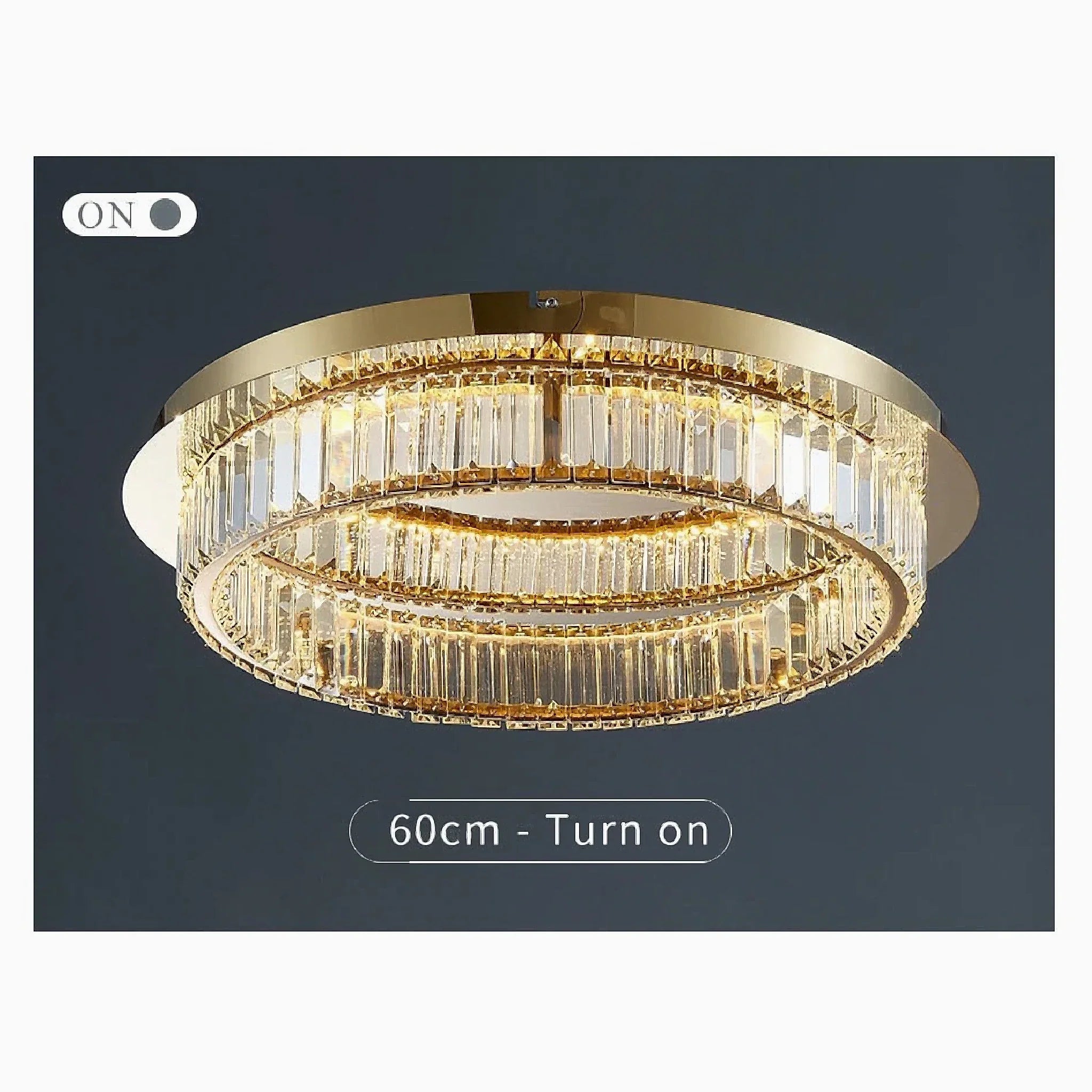 Adrara | Stunning Gold Led Crystal Ceiling Chandelier