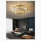 Adrara | Stunning Gold Led Crystal Ceiling Chandelier