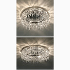 Adro | Round modern chrome gold crystal ceiling chandelier