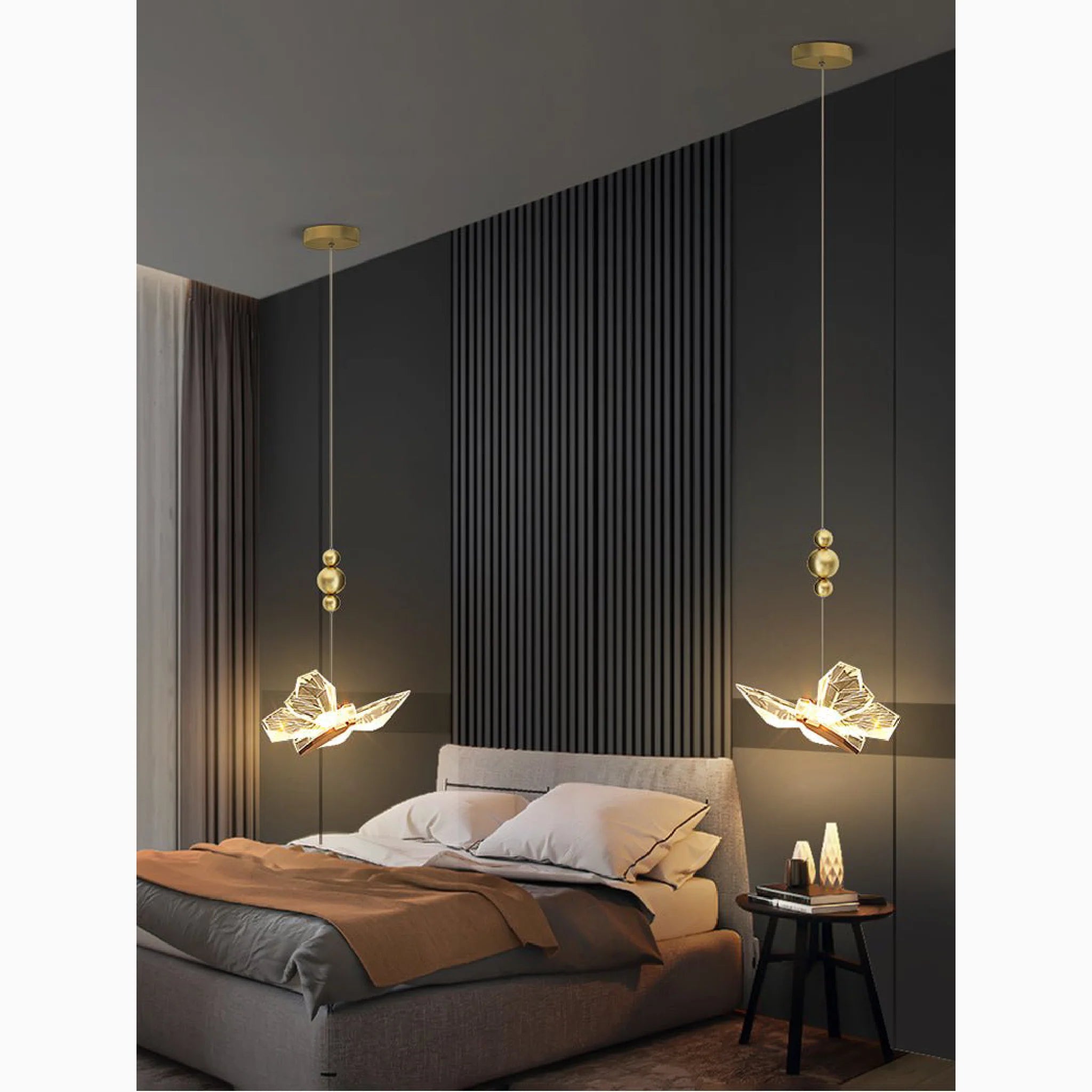 Aeschiried | Gold Lighting in the Shape of Butterfly for Bedroom