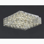 Affile | Chrome square crystal ceiling chandelier