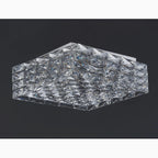 Affile | Chrome square crystal ceiling chandelier