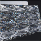 Affile | Chrome square crystal ceiling chandelier