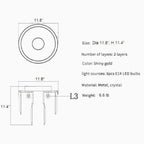 Afragola | Contemporary gold crystal ceiling chandelier