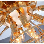 Afragola | Contemporary gold crystal ceiling chandelier