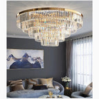 Afragola | Contemporary gold crystal ceiling chandelier