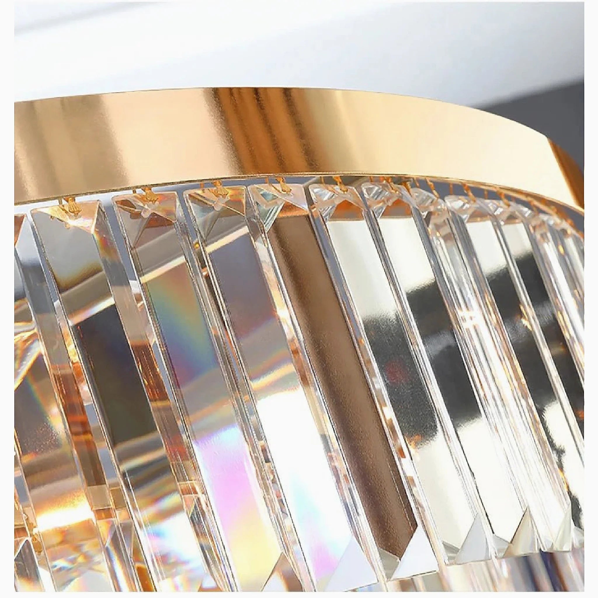 Afragola | Contemporary gold crystal ceiling chandelier