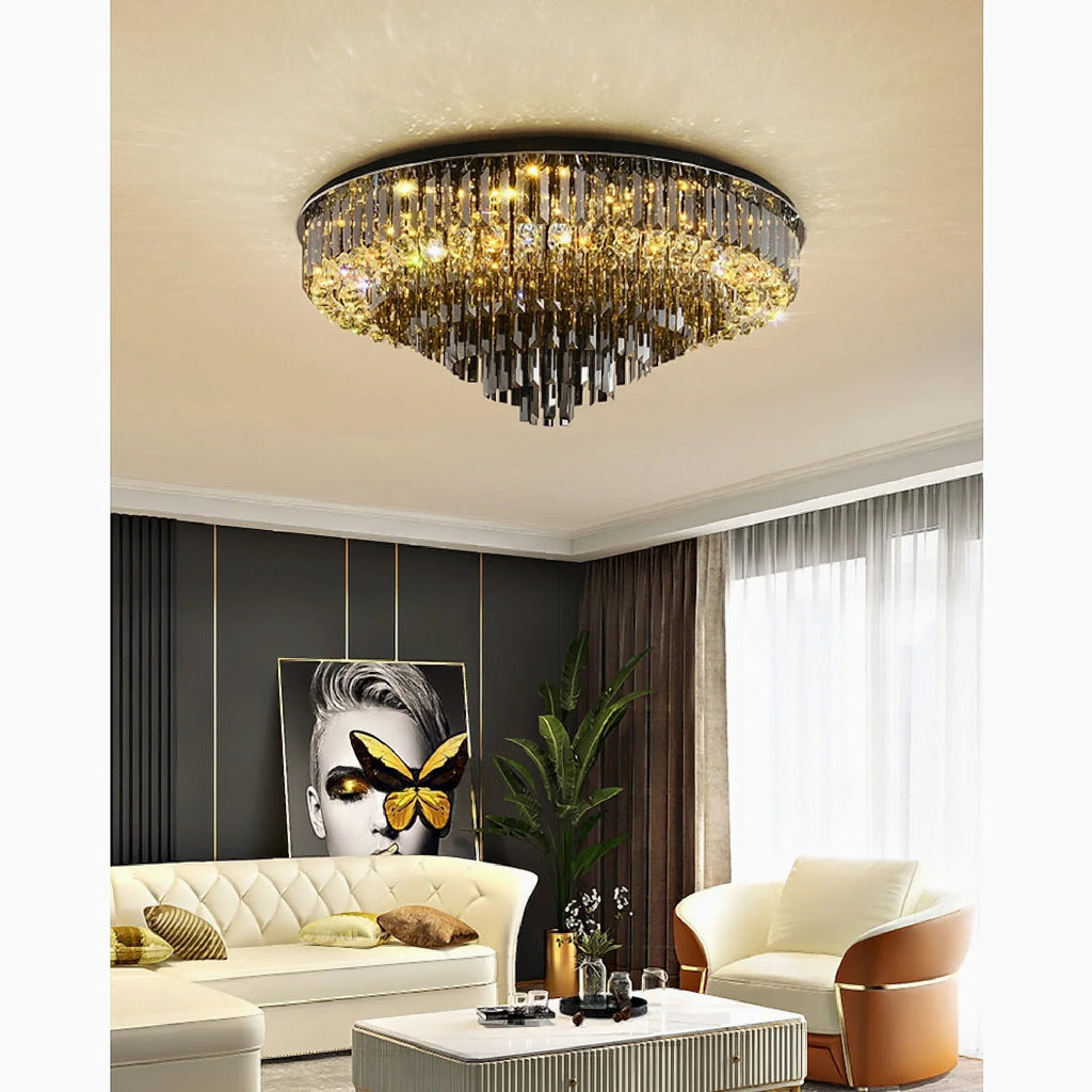 Africo | Round Modern Crystal Chandelier