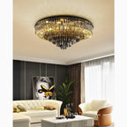 Africo | Round Modern Crystal Chandelier