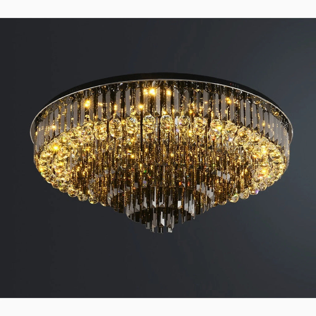 Africo | Round Modern Crystal Chandelier