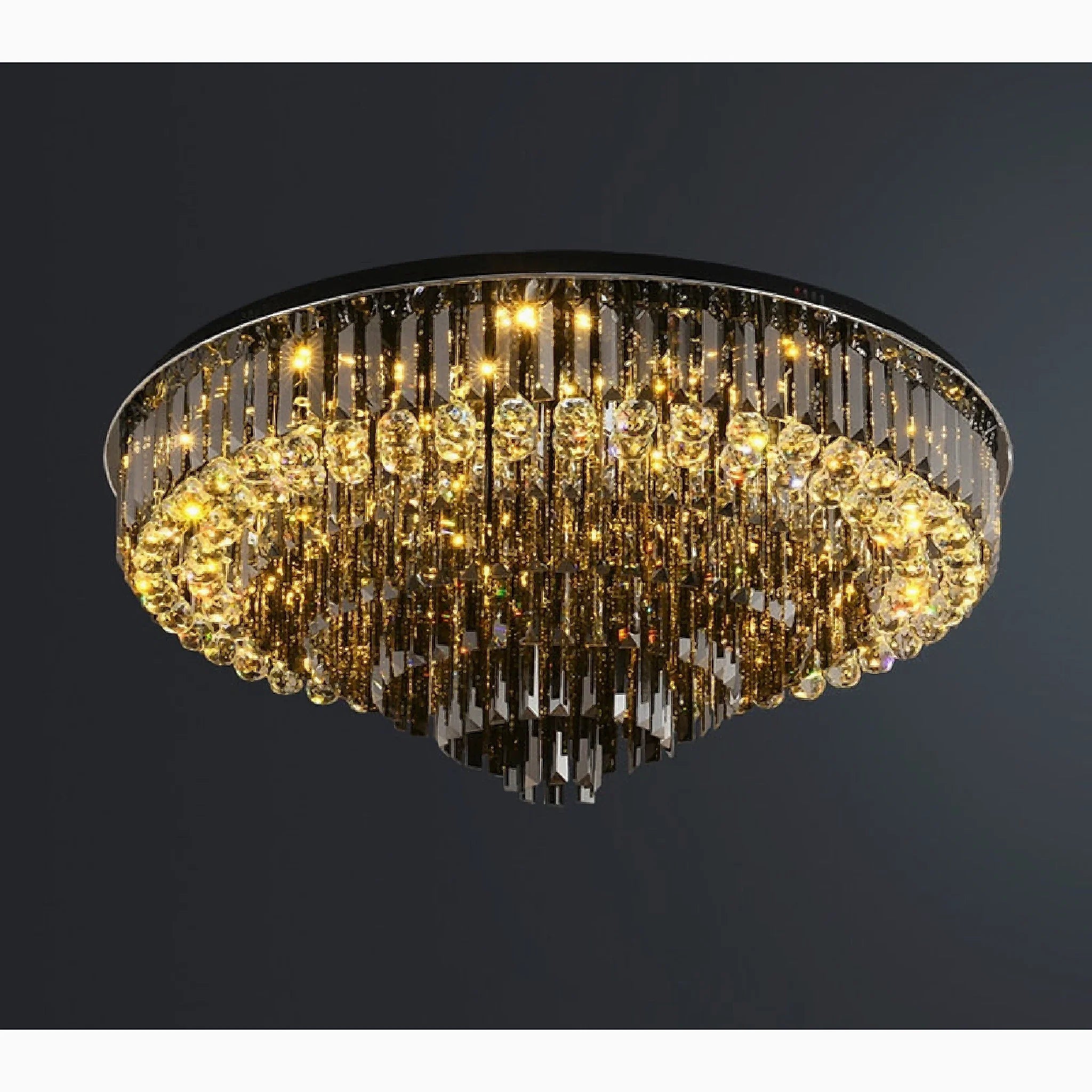 Africo | Round Modern Crystal Chandelier