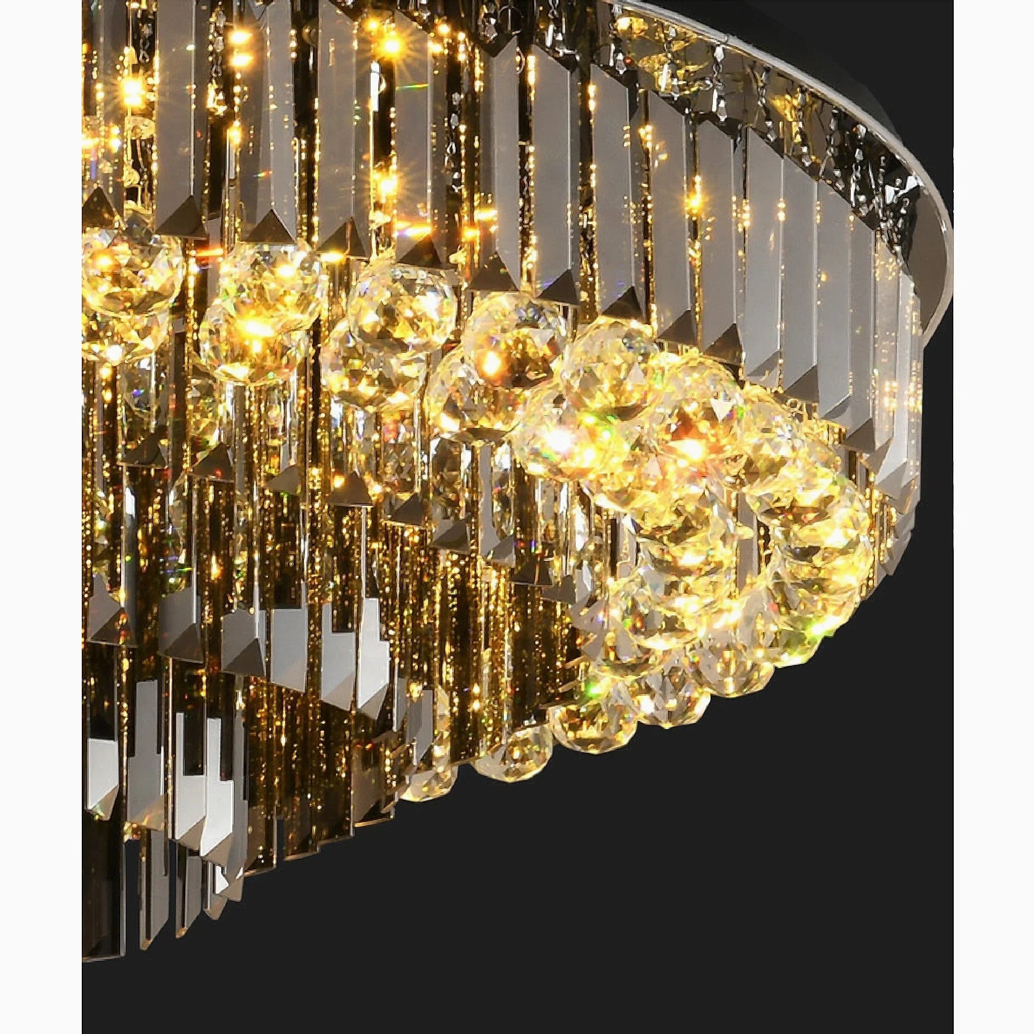 Africo | Round Modern Crystal Chandelier