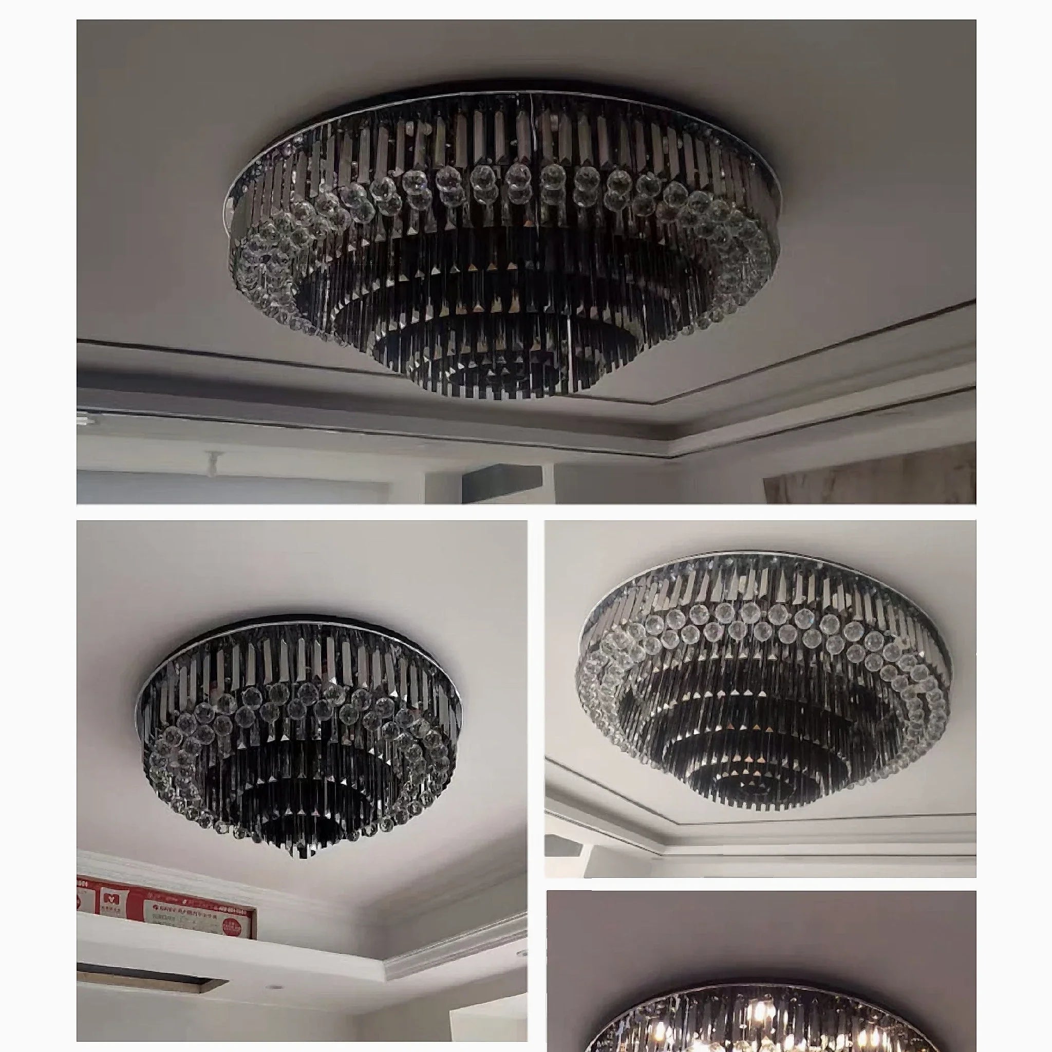 Africo | Round Modern Crystal Chandelier