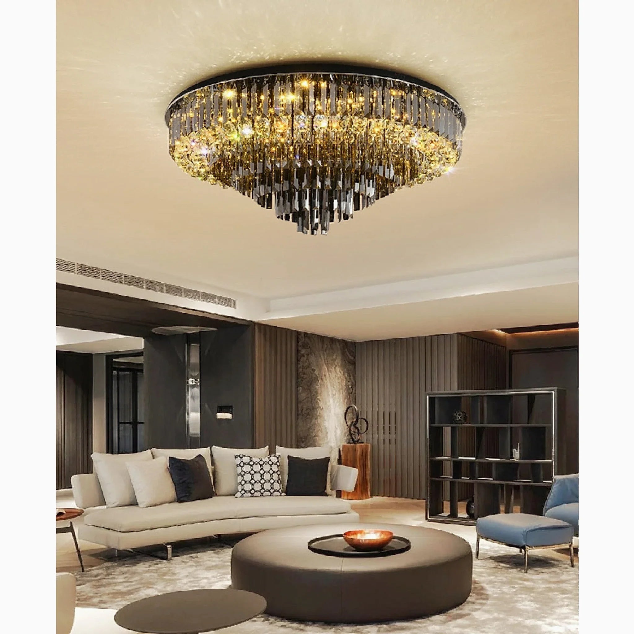 Africo | Round Modern Crystal Chandelier