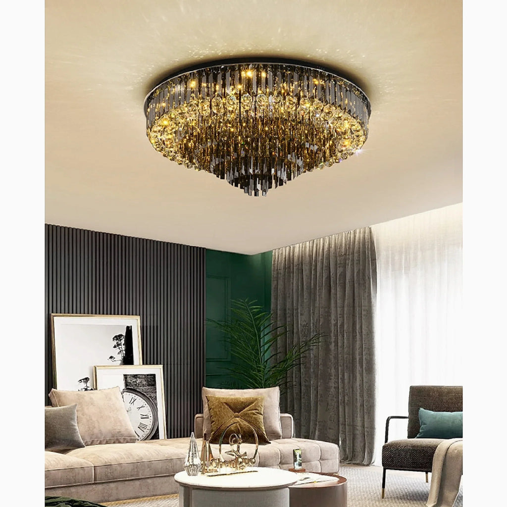 Africo | Round Modern Crystal Chandelier