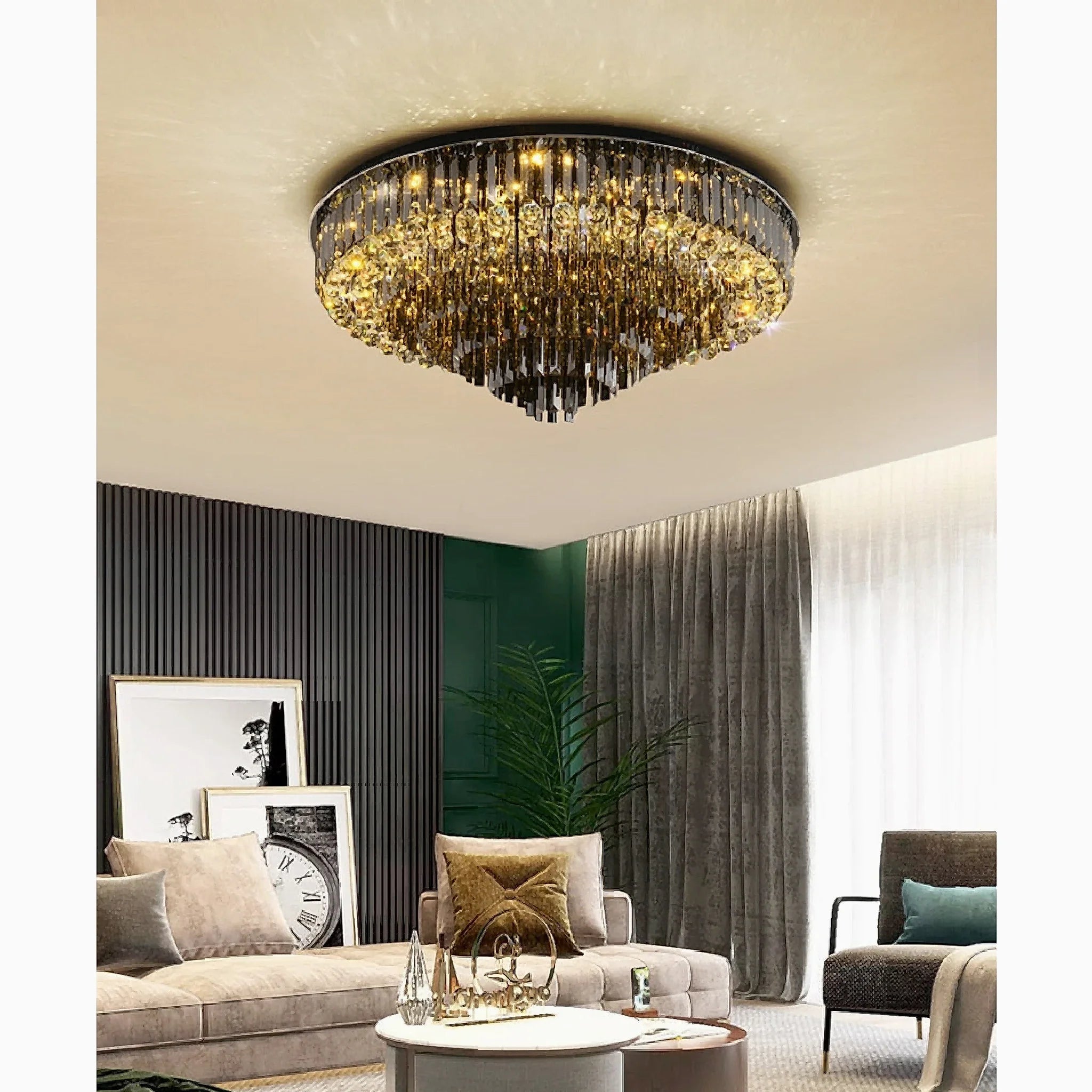 Africo | Round Modern Crystal Chandelier