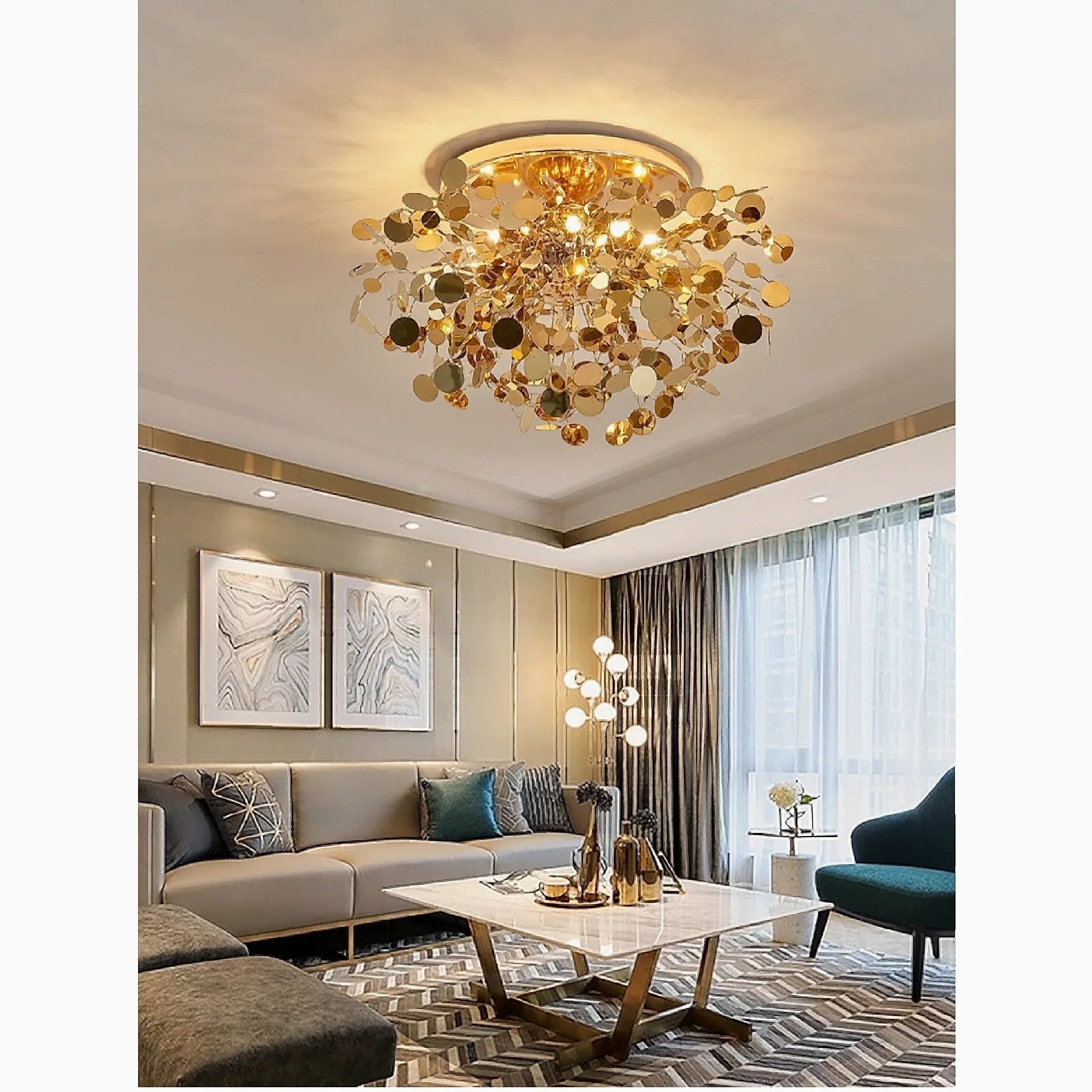 Agerola | Golden Bokeh Chandelier