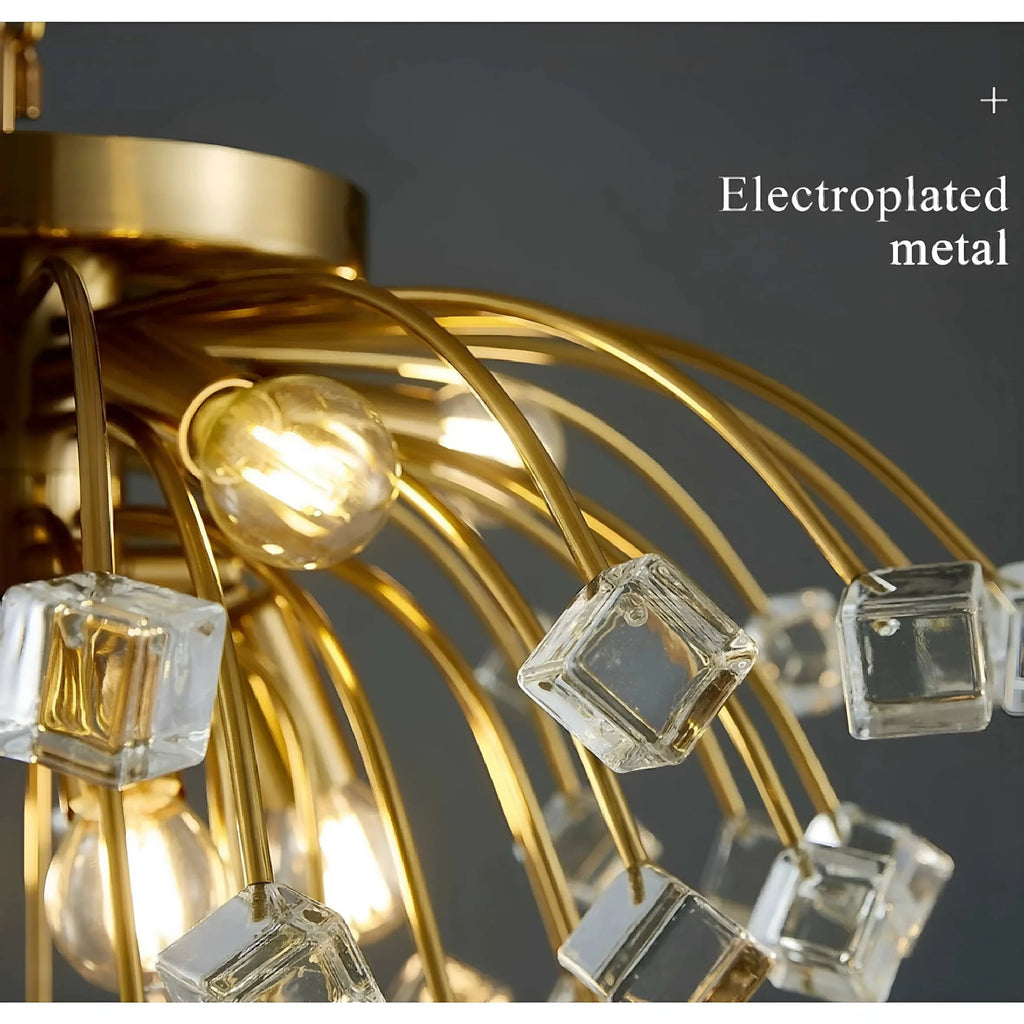 Aggius | Colorful Crystal Led Round Ceiling Chandelier