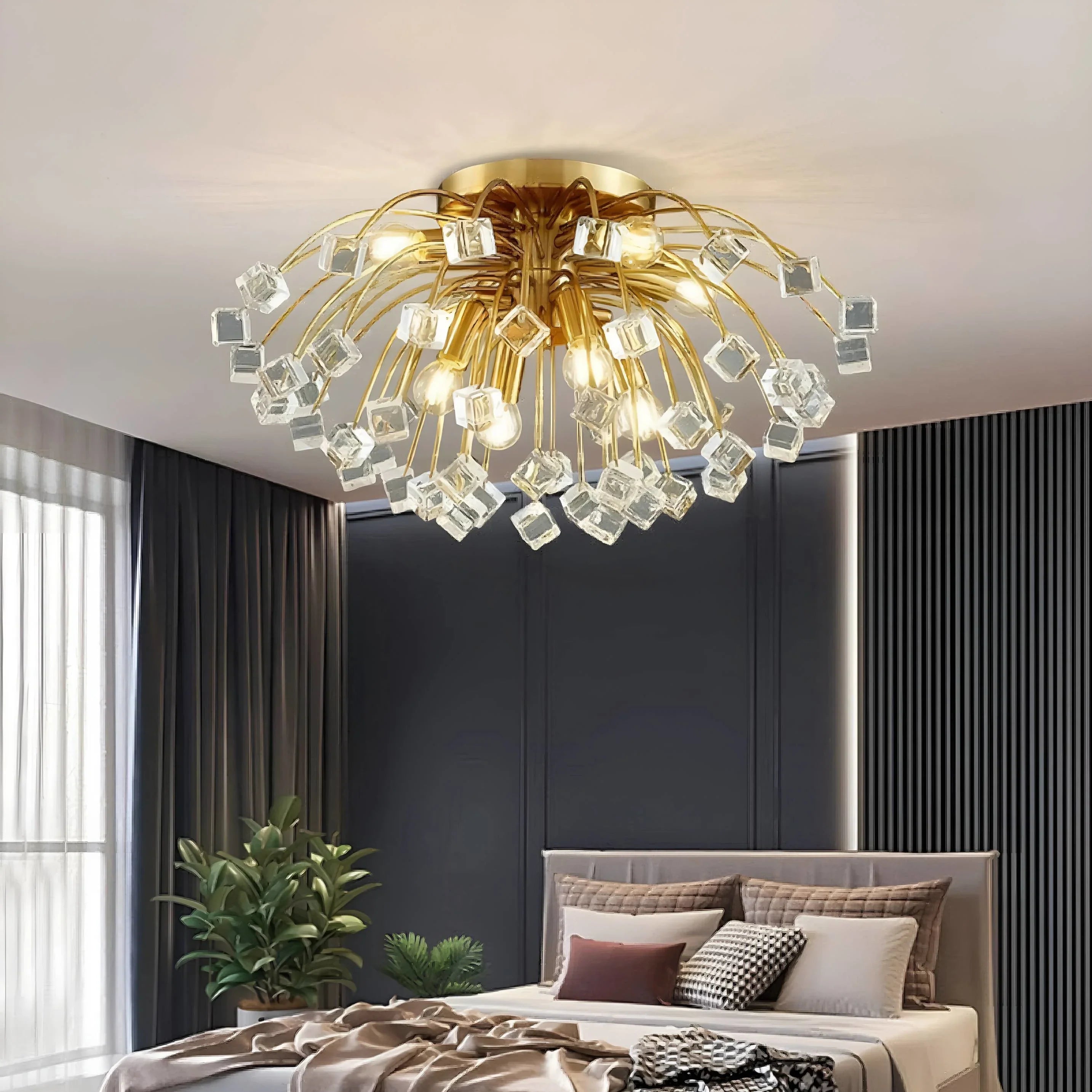 Aggius | Colorful Crystal Led Round Ceiling Chandelier