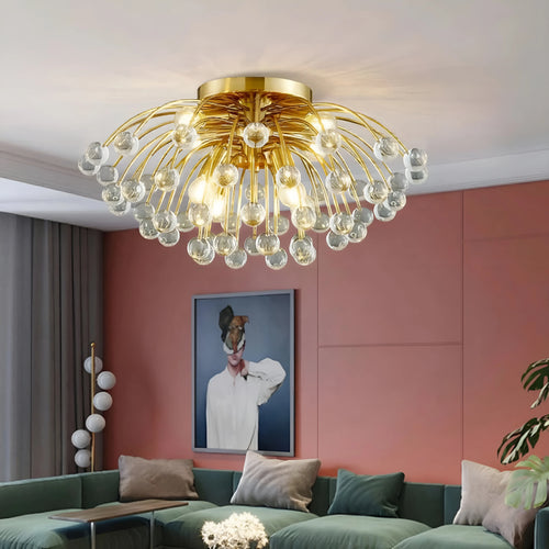 Aggius | Colorful Crystal Led Round Ceiling Chandelier